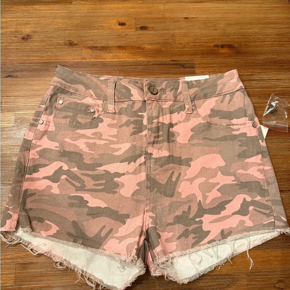 Potili Pink and Brown Camouflage shorts